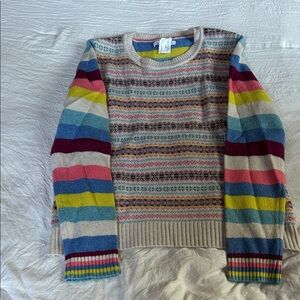 Tabitha Multicolor Striped Crew Neck Sweater